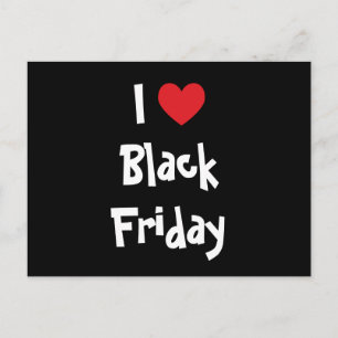 I Love Black Friday Postcard