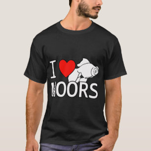 I Love Black Moor Goldfish Fancy Goldfish Aquarium T-Shirt