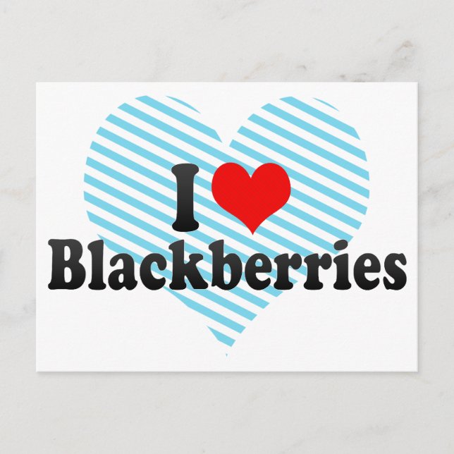 I Love Blackberries Postcard (Front)