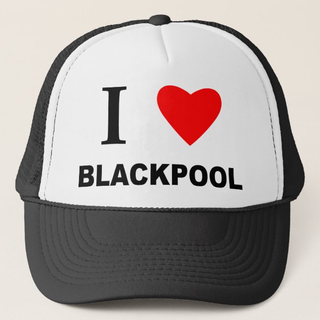 I Love Blackpool. Trucker Hat (Front)