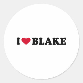 I LOVE BLAKE CLASSIC ROUND STICKER