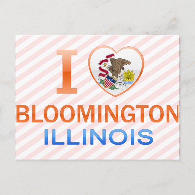 I Love Bloomington, IL Postcard (Front)