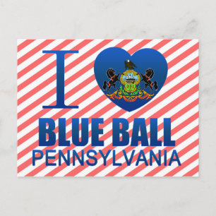 I Love Blue Ball, PA Postcard
