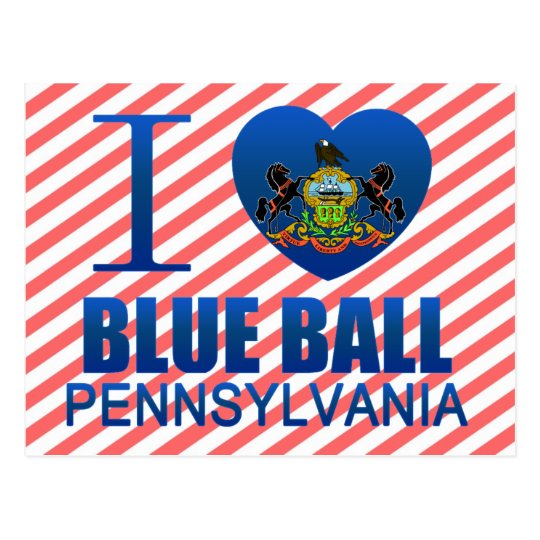 I Love Blue Ball, PA Postcard
