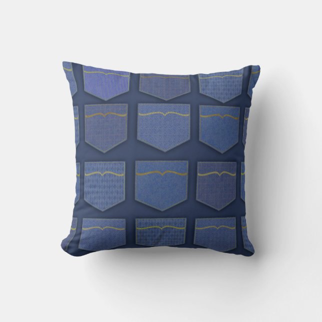 I Love Blue Jeans Cushion (Front)