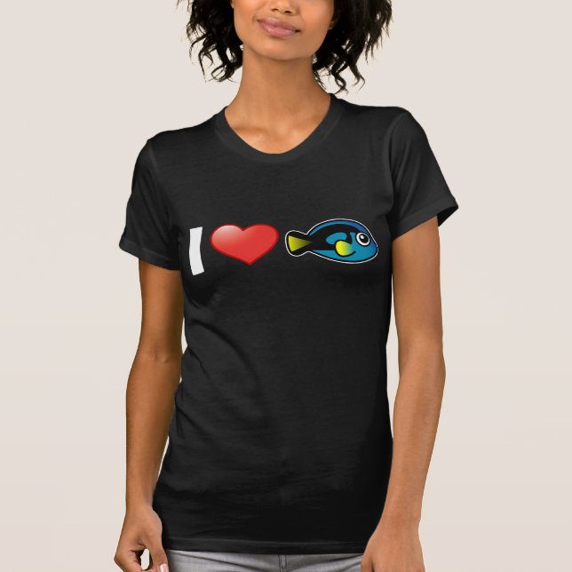 I Love Blue Tang T-Shirt (Front)