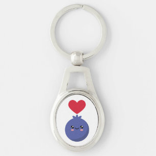 I love Blueberries Key Ring