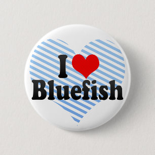 I Love Bluefish 6 Cm Round Badge