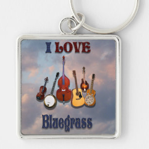 I LOVE BLUEGRASS KEY RING
