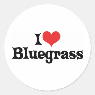 I Love Bluegrass Music Classic Round Sticker
