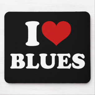 I Love Blues Mouse Mat