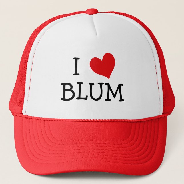 I Love Blum Trucker Hat (Front)