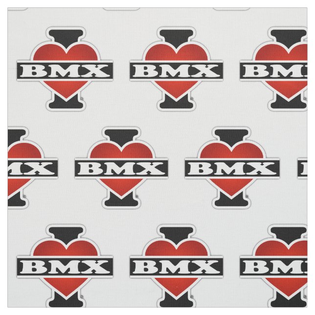 I Love BMX Fabric (Swatch)