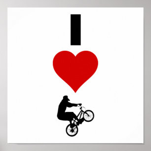 I Love BMX (Vertical) Poster