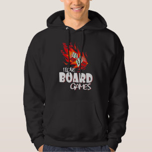I Love Board Games Board Game Card Game Dice Toy F Hoodie