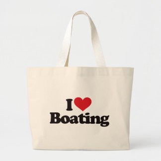I Love Boating Large Tote Bag