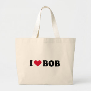 I LOVE BOB LARGE TOTE BAG