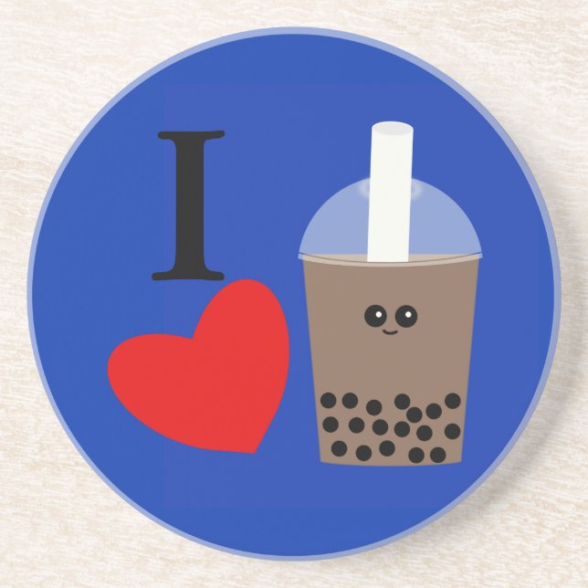 I Love Boba Drink #1 Coaster (Front)