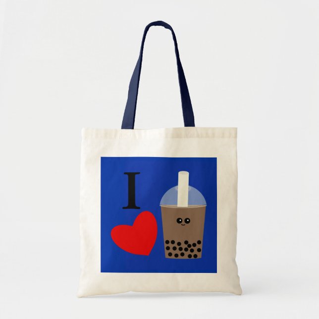 I Love Boba Drink #1 Tote Bag (Front)