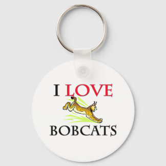 I Love Bobcats Key Ring