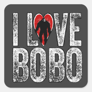 I Love Bobo Square Sticker