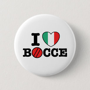 I Love Bocce 6 Cm Round Badge