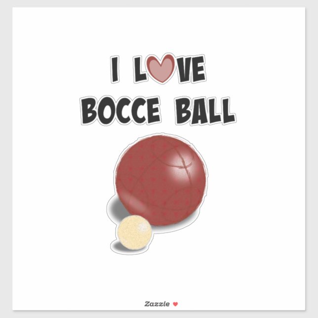 I Love Bocce Ball (Sheet)