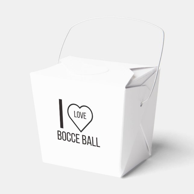 I LOVE BOCCE BALL FAVOUR BOX (Front Side)