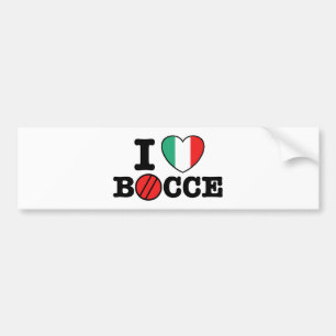 I Love Bocce Bumper Sticker
