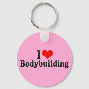 I Love Bodybuilding Key Ring