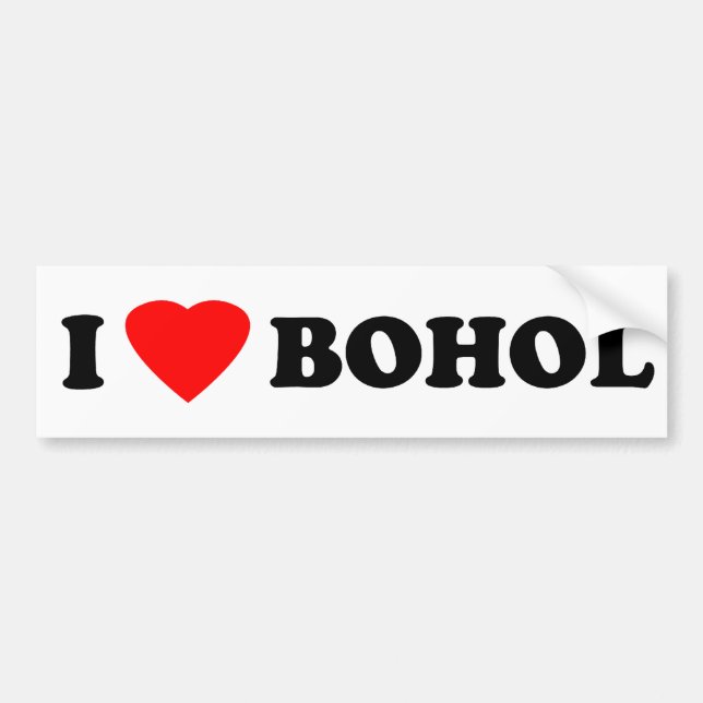 I Love Bohol Bumper Sticker (Front)