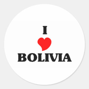 I Love Bolivia Classic Round Sticker