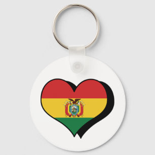 I Love Bolivia Keychain