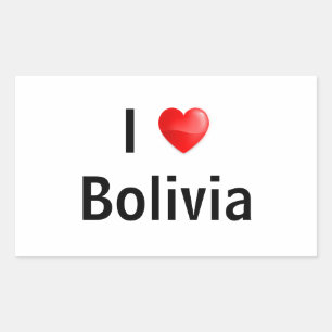 I love Bolivia Rectangular Sticker