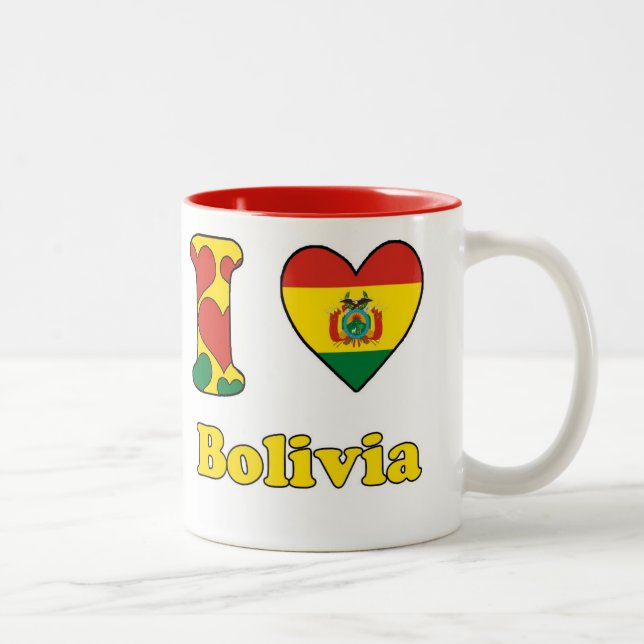 I love Bolivia Two-Tone Coffee Mug (Right)