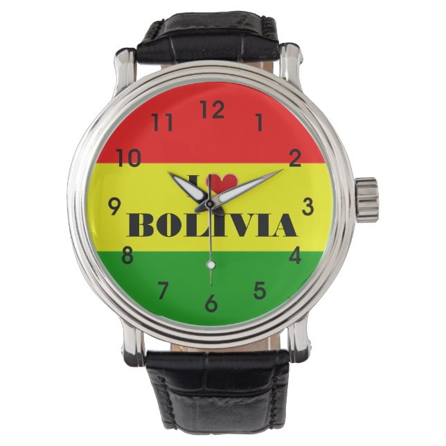 I Love Bolivia Watch (Front)
