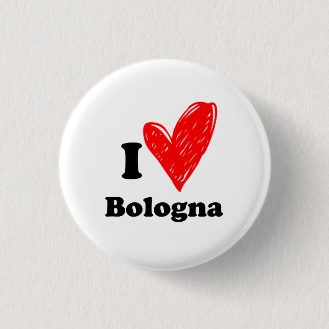 I love Bologna 3 Cm Round Badge (Front)