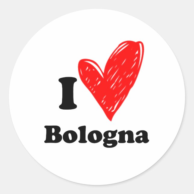 I love Bologna Classic Round Sticker (Front)