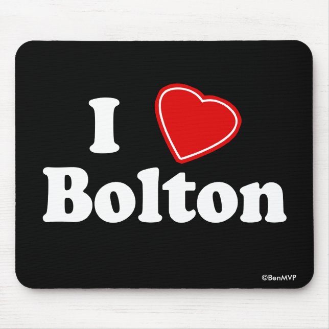 I Love Bolton Mouse Mat (Front)