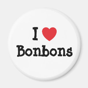 I love Bonbons heart T-Shirt Magnet