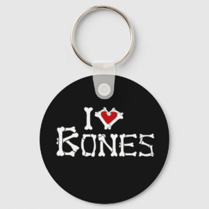 I Love Bones Key Ring