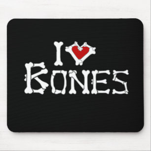I Love Bones Mouse Mat
