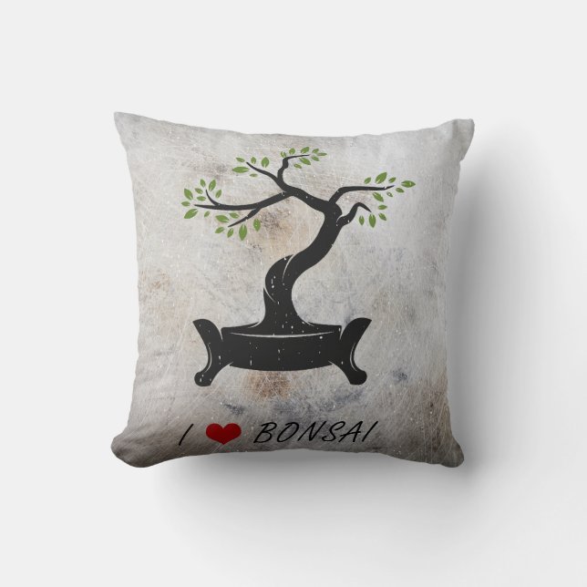 i love bonsai  cushion (Front)