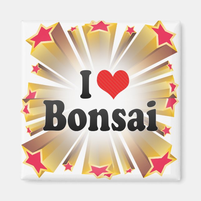 I Love Bonsai Magnet (Front)