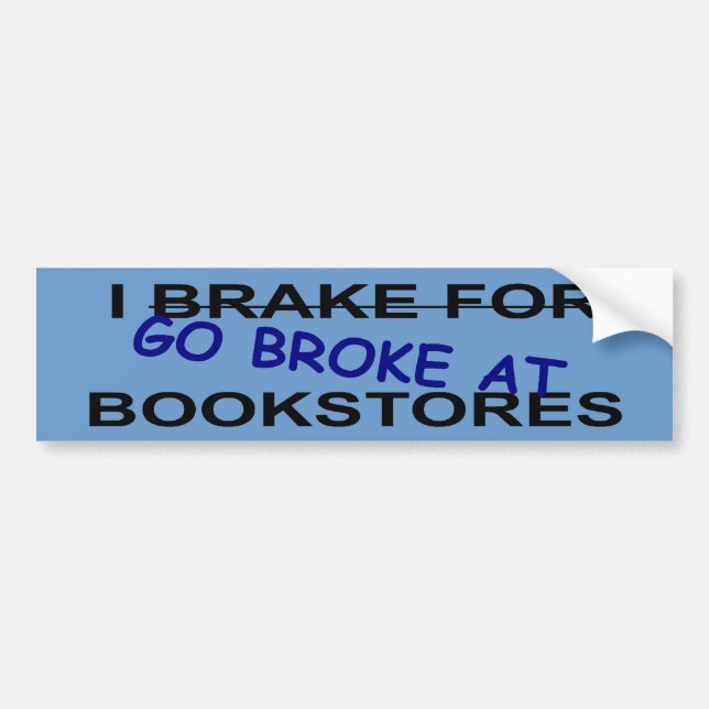 I Love Book Stores Bumper Sticker for Book Worms (Front)