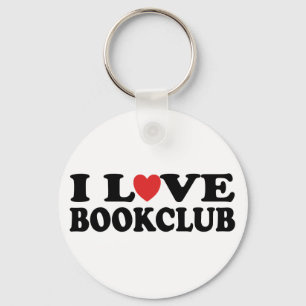 I Love Bookclub Key Ring