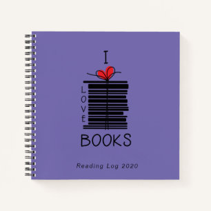 "I Love Books" 2021 Reading Log Notebook