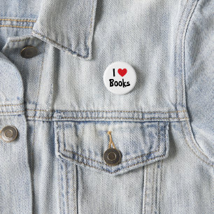 I Love Books 3 Cm Round Badge