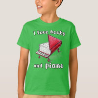 I Love Books And Piano, Authentic Freehand Art