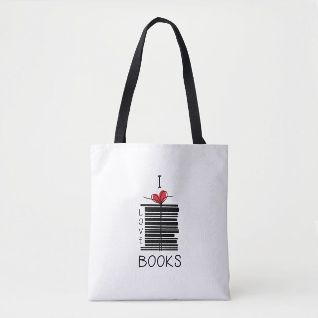 "I Love Books" Book Bag (Front)